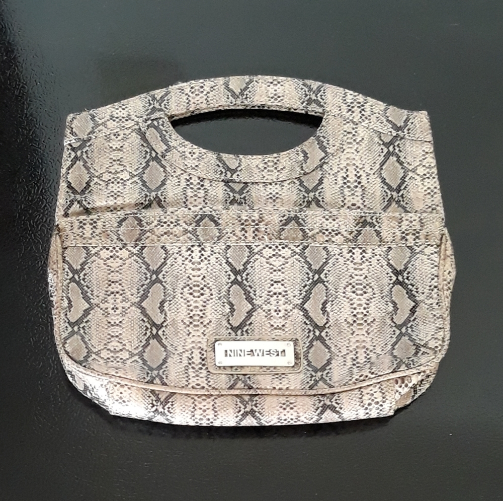 Y2K Nine West Faux Snake Skin Clutch Purse